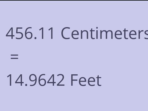 456.11 CM TO FEET