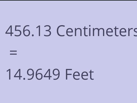 456.13 CM TO FEET