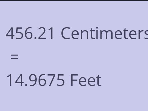 456.21 CM TO FEET