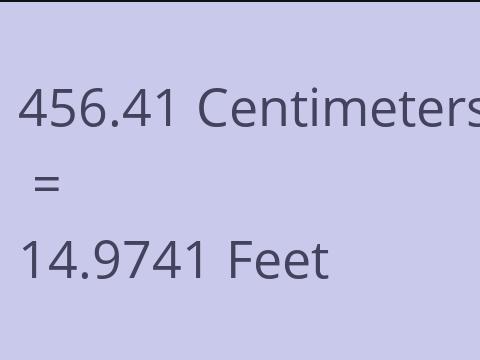 456.41 CM TO FEET