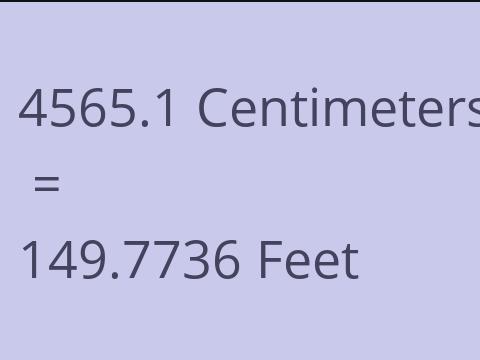 4565.1 CM TO FEET