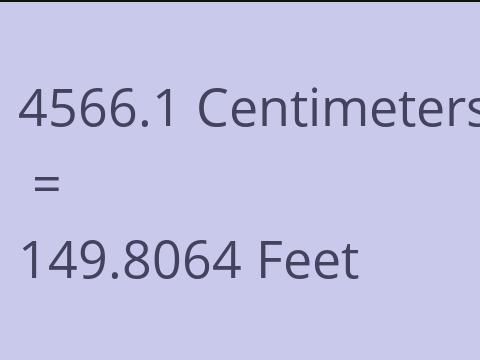 4566.1 CM TO FEET