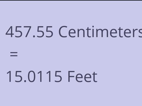 457.55 CM TO FEET