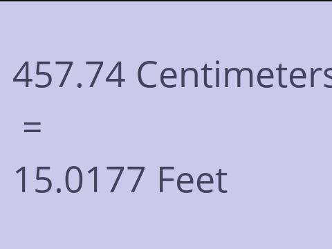 457.74 CM TO FEET