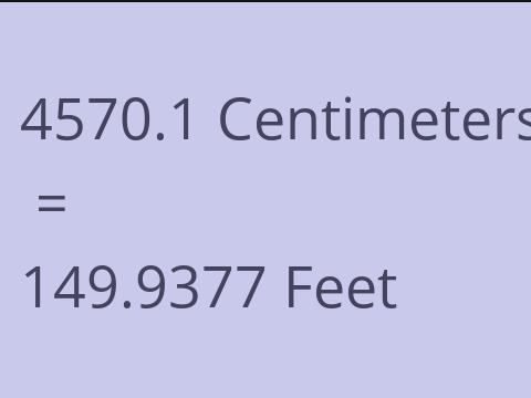 4570.1 CM TO FEET