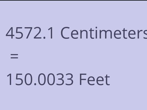 4572.1 CM TO FEET