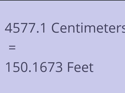 4577.1 CM TO FEET