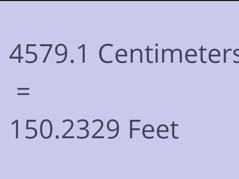 4579.1 CM TO FEET