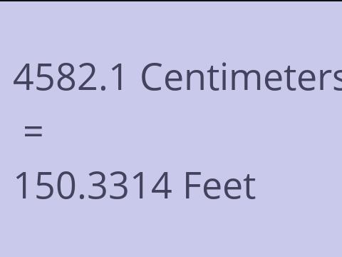4582.1 CM TO FEET