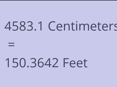 4583.1 CM TO FEET