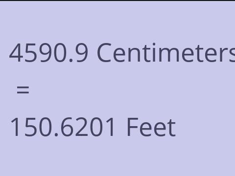 4590.9 CM TO FEET