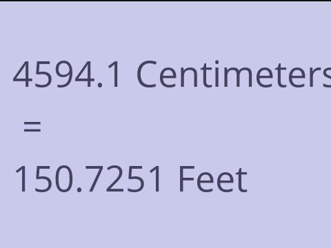 4594.1 CM TO FEET