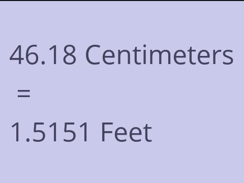 46.18 CM TO FEET