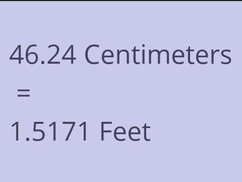 46.24 CM TO FEET