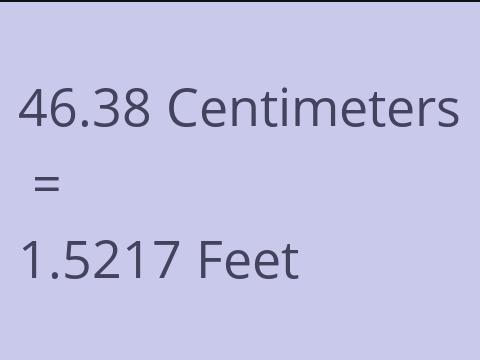 46.38 CM TO FEET