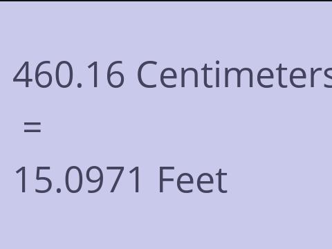 460.16 CM TO FEET