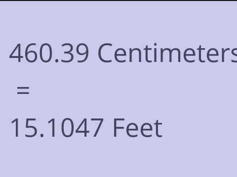 460.39 CM TO FEET