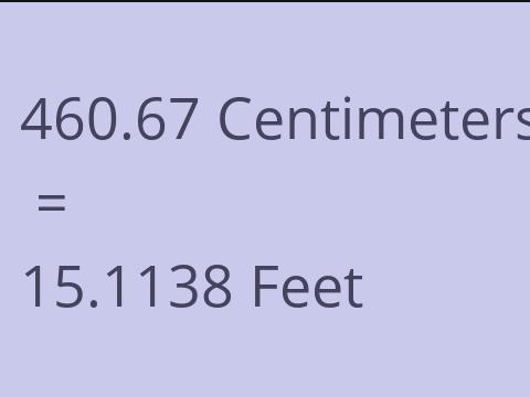 460.67 CM TO FEET