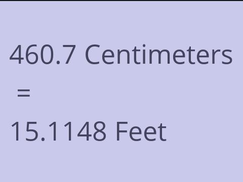 460.7 CM TO FEET