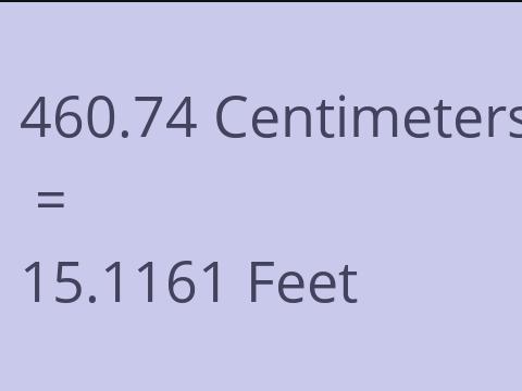 460.74 CM TO FEET