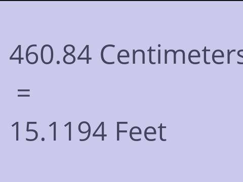 460.84 CM TO FEET