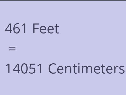 461 FEET TO CM