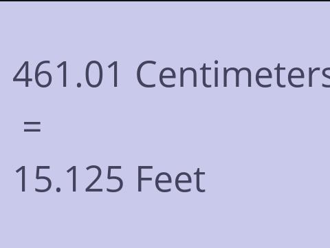 461.01 CM TO FEET