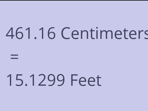 461.16 CM TO FEET