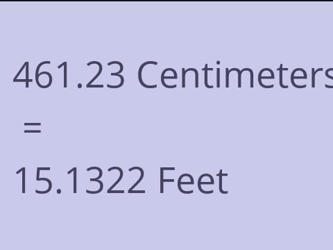 461.23 CM TO FEET