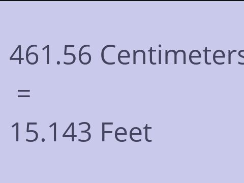 461.56 CM TO FEET