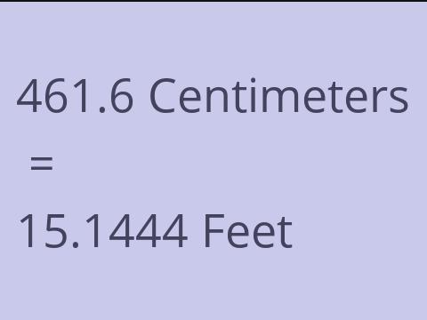 461.6 CM TO FEET