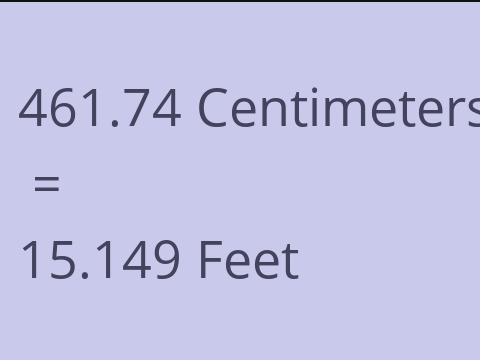 461.74 CM TO FEET