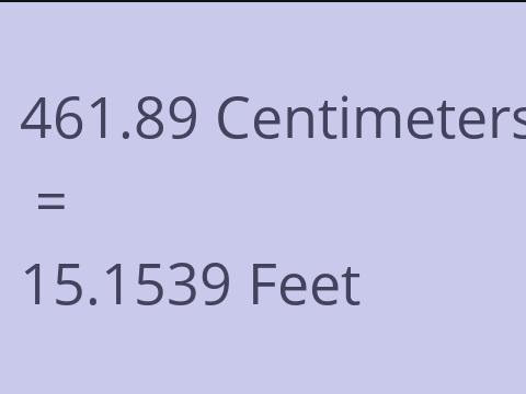 461.89 CM TO FEET