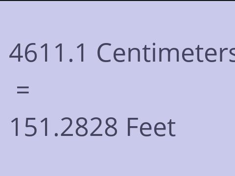4611.1 CM TO FEET