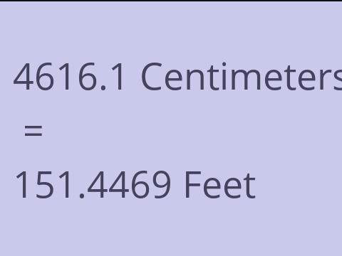 4616.1 CM TO FEET