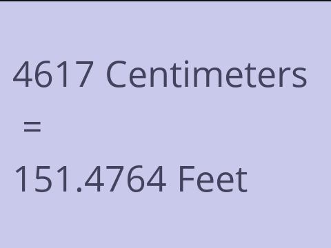 4617 CM TO FEET