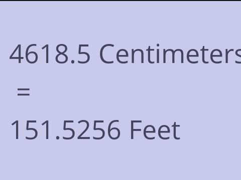 4618.5 CM TO FEET