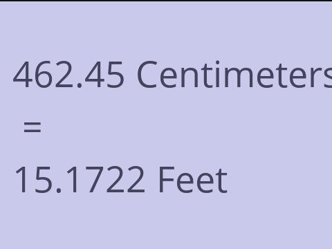 462.45 CM TO FEET