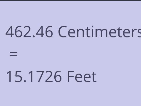 462.46 CM TO FEET