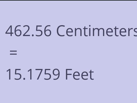 462.56 CM TO FEET