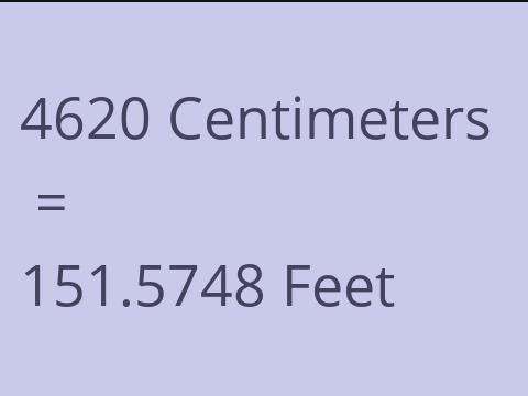 4620 CM TO FEET