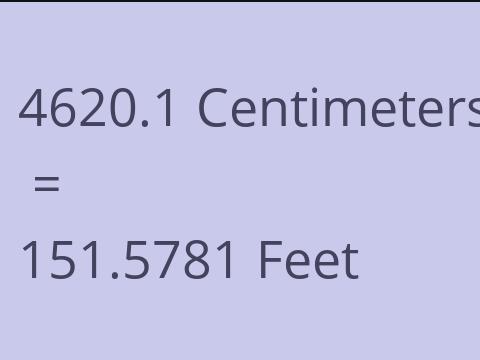 4620.1 CM TO FEET