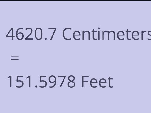 4620.7 CM TO FEET