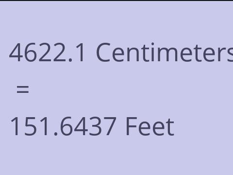 4622.1 CM TO FEET