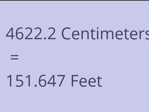 4622.2 CM TO FEET