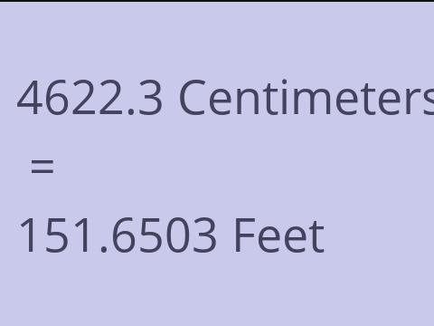 4622.3 CM TO FEET