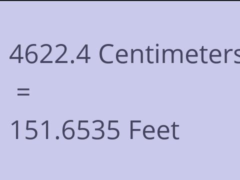 4622.4 CM TO FEET