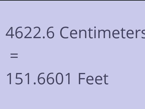 4622.6 CM TO FEET