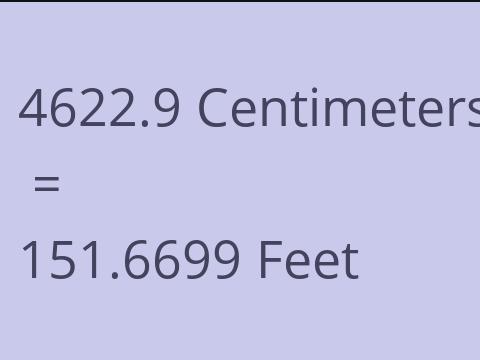 4622.9 CM TO FEET