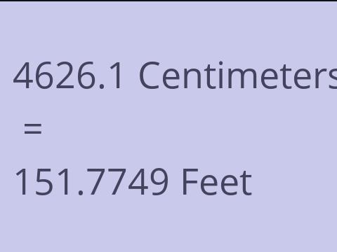 4626.1 CM TO FEET